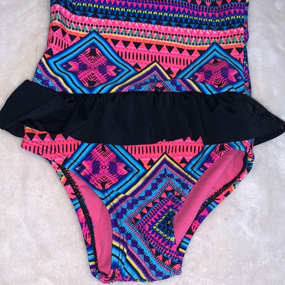 INGEAR Swim Baby Swimsuit 12M EUC Pink Black - Picture 3 of 8